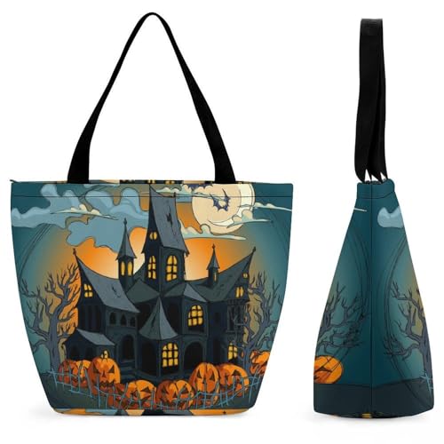 YBQLNP Burg Damen Handtasche Shopper Umhängetasche Schultertasche Tragetasche Mit Reißverschluss 28.5x18x32.5cm von YBQLNP