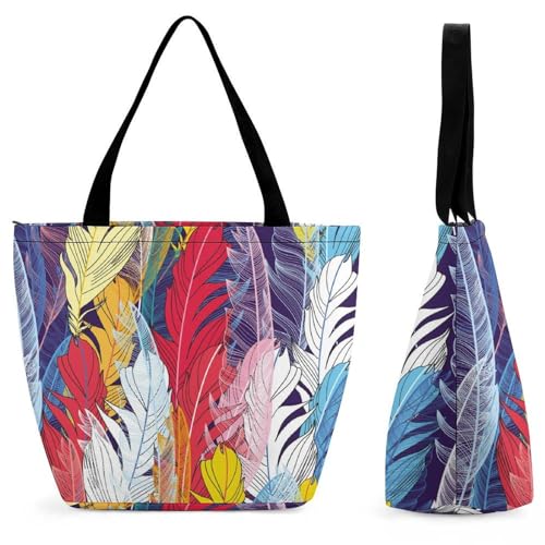 YBQLNP Farbe Federn Damen Handtasche Shopper Umhängetasche Schultertasche Tragetasche Mit Reißverschluss 28.5x18x32.5cm YBQLNP Farbe Federn Damen Handtasche Shopper Umhängetasche Schultertasche Tragetasche Mit Reißverschluss 28.5x18x32.5cm von YBQLNP