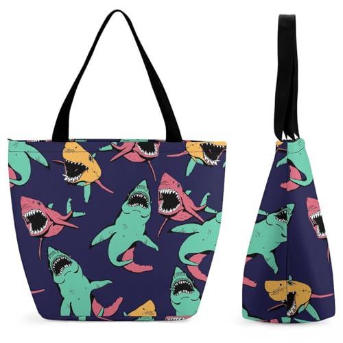 YBQLNP Farbe Hai Damen Handtasche Shopper Umhängetasche Schultertasche Tragetasche Mit Reißverschluss 28.5x18x32.5cm YBQLNP Farbe Hai Damen Handtasche Shopper Umhängetasche Schultertasche Tragetasche Mit Reißverschluss 28.5x18x32.5cm von YBQLNP