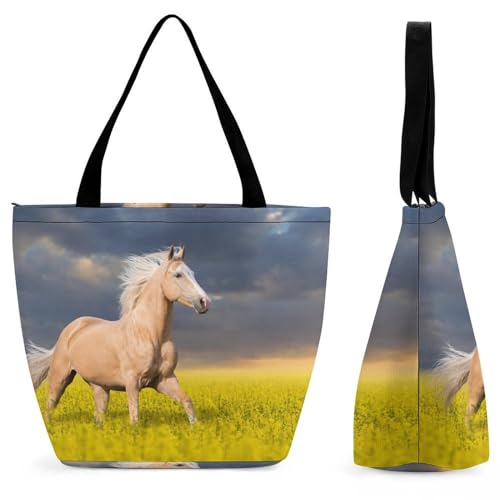 YBQLNP Feldpferd Damen Handtasche Shopper Umhängetasche Schultertasche Tragetasche Mit Reißverschluss 28.5x18x32.5cm YBQLNP Feldpferd Damen Handtasche Shopper Umhängetasche Schultertasche Tragetasche Mit Reißverschluss 28.5x18x32.5cm von YBQLNP