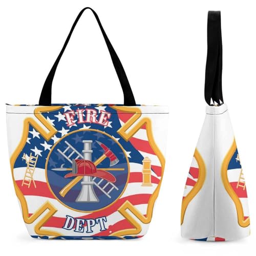 YBQLNP Feuer Damen Handtasche Shopper Umhängetasche Schultertasche Tragetasche Mit Reißverschluss 28.5x18x32.5cm von YBQLNP