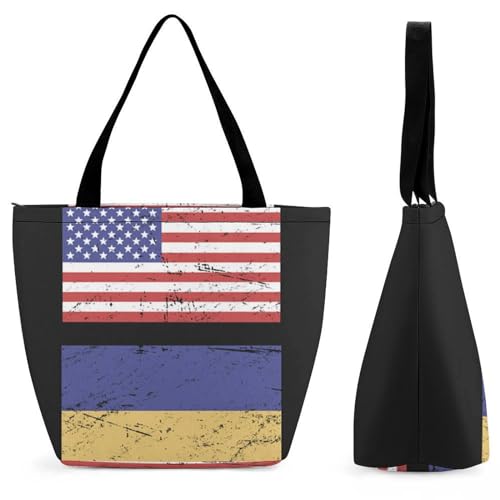 YBQLNP Flagge Der Ukraine Damen Handtasche Shopper Umhängetasche Schultertasche Tragetasche Mit Reißverschluss 28.5x18x32.5cm YBQLNP Flagge Der Ukraine Damen Handtasche Shopper Umhängetasche Schultertasche Tragetasche Mit Reißverschluss 28.5x18x32.5cm von YBQLNP