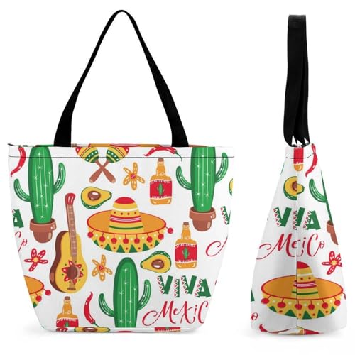 YBQLNP Gitarre Damen Handtasche Shopper Umhängetasche Schultertasche Tragetasche Mit Reißverschluss 28.5x18x32.5cm von YBQLNP