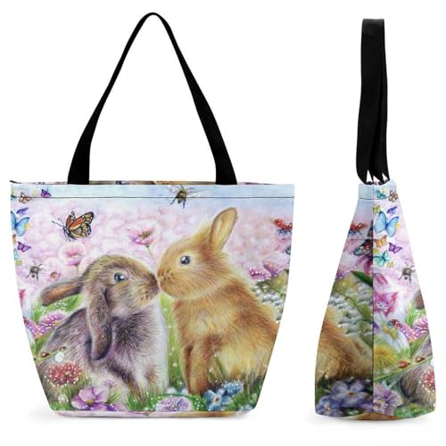 YBQLNP Hase Damen Handtasche Shopper Umhängetasche Schultertasche Tragetasche Mit Reißverschluss 28.5x18x32.5cm YBQLNP Hase Damen Handtasche Shopper Umhängetasche Schultertasche Tragetasche Mit Reißverschluss 28.5x18x32.5cm von YBQLNP