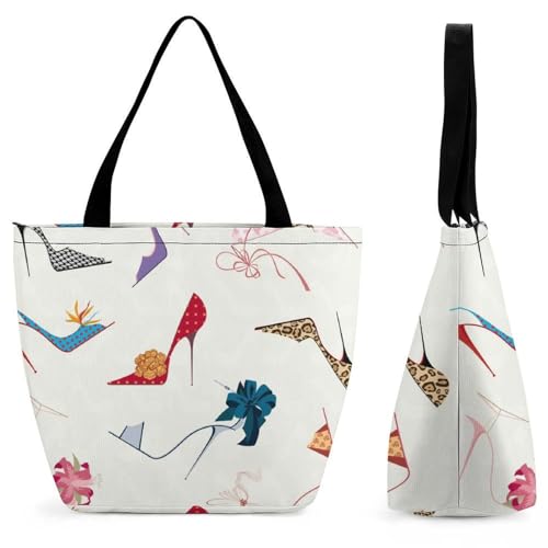 YBQLNP Hohe Absätze Damen Handtasche Shopper Umhängetasche Schultertasche Tragetasche Mit Reißverschluss 28.5x18x32.5cm YBQLNP Hohe Absätze Damen Handtasche Shopper Umhängetasche Schultertasche Tragetasche Mit Reißverschluss 28.5x18x32.5cm von YBQLNP