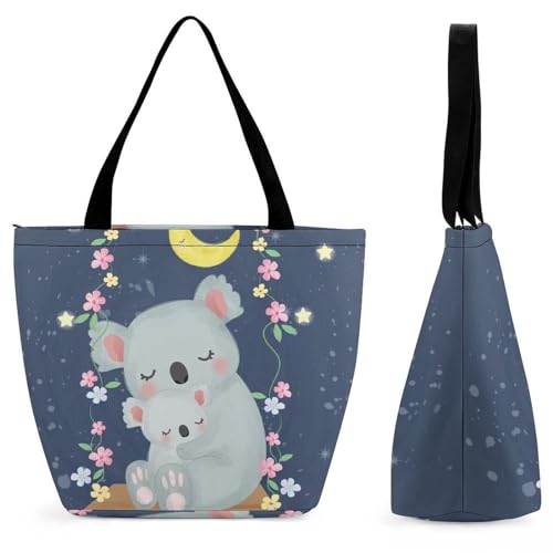 YBQLNP Liebenswerter Koala Damen Handtasche Shopper Umhängetasche Schultertasche Tragetasche Mit Reißverschluss 28.5x18x32.5cm YBQLNP Liebenswerter Koala Damen Handtasche Shopper Umhängetasche Schultertasche Tragetasche Mit Reißverschluss 28.5x18x32.5cm von YBQLNP