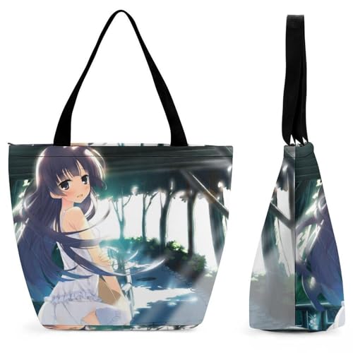 YBQLNP Mädchen Mit Langen Haaren Damen Handtasche Shopper Umhängetasche Schultertasche Tragetasche Mit Reißverschluss 28.5x18x32.5cm YBQLNP Mädchen Mit Langen Haaren Damen Handtasche Shopper Umhängetasche Schultertasche Tragetasche Mit Reißverschluss 28.5x18x32.5cm von YBQLNP