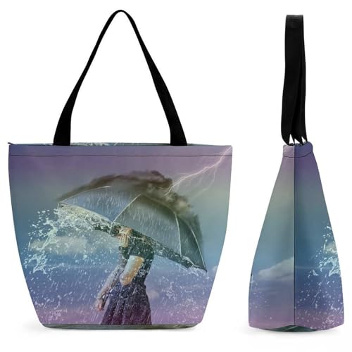 YBQLNP Mädchen Regenschirm Damen Handtasche Shopper Umhängetasche Schultertasche Tragetasche Mit Reißverschluss 28.5x18x32.5cm YBQLNP Mädchen Regenschirm Damen Handtasche Shopper Umhängetasche Schultertasche Tragetasche Mit Reißverschluss 28.5x18x32.5cm von YBQLNP