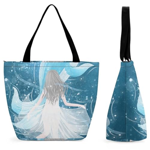 YBQLNP Mädchen Und Wal Damen Handtasche Shopper Umhängetasche Schultertasche Tragetasche Mit Reißverschluss 28.5x18x32.5cm YBQLNP Mädchen Und Wal Damen Handtasche Shopper Umhängetasche Schultertasche Tragetasche Mit Reißverschluss 28.5x18x32.5cm von YBQLNP