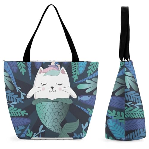 YBQLNP Meerjungfrau Einhorn Damen Handtasche Shopper Umhängetasche Schultertasche Tragetasche Mit Reißverschluss 28.5x18x32.5cm YBQLNP Meerjungfrau Einhorn Damen Handtasche Shopper Umhängetasche Schultertasche Tragetasche Mit Reißverschluss 28.5x18x32.5cm von YBQLNP