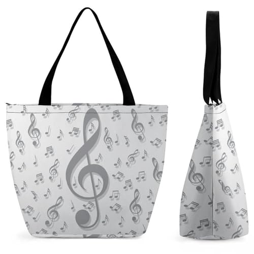 YBQLNP Musikalische Noten Damen Handtasche Shopper Umhängetasche Schultertasche Tragetasche Mit Reißverschluss 28.5x18x32.5cm YBQLNP Musikalische Noten Damen Handtasche Shopper Umhängetasche Schultertasche Tragetasche Mit Reißverschluss 28.5x18x32.5cm von YBQLNP