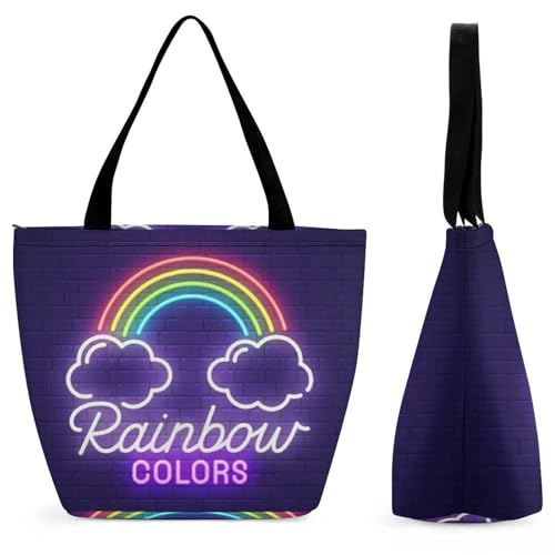 YBQLNP Regenbogen Damen Handtasche Shopper Umhängetasche Schultertasche Tragetasche Mit Reißverschluss 28.5x18x32.5cm YBQLNP Regenbogen Damen Handtasche Shopper Umhängetasche Schultertasche Tragetasche Mit Reißverschluss 28.5x18x32.5cm von YBQLNP