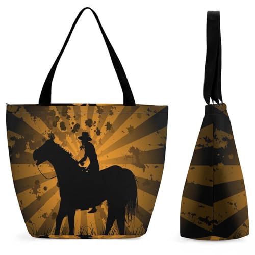 YBQLNP Reiten Damen Handtasche Shopper Umhängetasche Schultertasche Tragetasche Mit Reißverschluss 28.5x18x32.5cm von YBQLNP