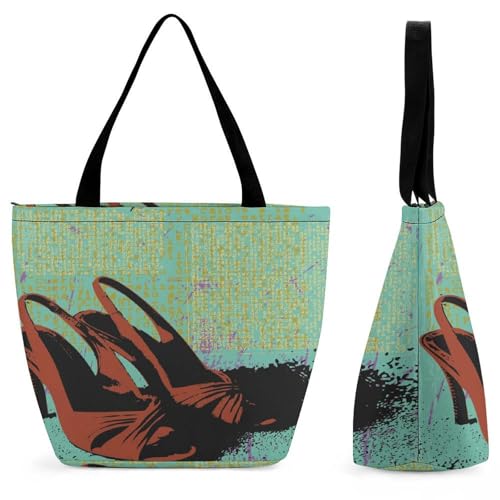 YBQLNP Retro-High Heels Damen Handtasche Shopper Umhängetasche Schultertasche Tragetasche Mit Reißverschluss 28.5x18x32.5cm YBQLNP Retro-High Heels Damen Handtasche Shopper Umhängetasche Schultertasche Tragetasche Mit Reißverschluss 28.5x18x32.5cm von YBQLNP