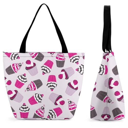 YBQLNP Rosa Kuchen Damen Handtasche Shopper Umhängetasche Schultertasche Tragetasche Mit Reißverschluss 28.5x18x32.5cm YBQLNP Rosa Kuchen Damen Handtasche Shopper Umhängetasche Schultertasche Tragetasche Mit Reißverschluss 28.5x18x32.5cm von YBQLNP