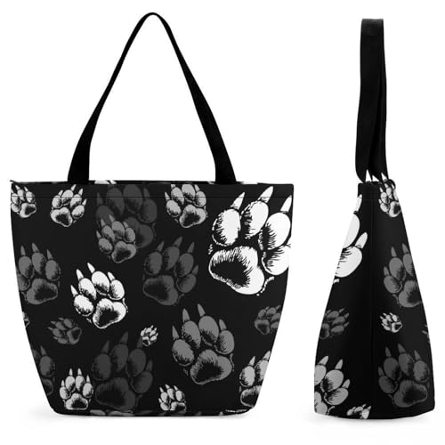 YBQLNP Schwarze Damen Handtasche Shopper Umhängetasche Schultertasche Tragetasche Mit Reißverschluss 28.5x18x32.5cm von YBQLNP