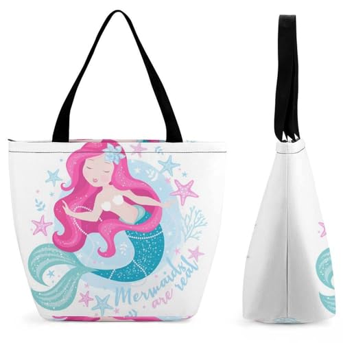 YBQLNP Seestern Meerjungfrau Damen Handtasche Shopper Umhängetasche Schultertasche Tragetasche Mit Reißverschluss 28.5x18x32.5cm YBQLNP Seestern Meerjungfrau Damen Handtasche Shopper Umhängetasche Schultertasche Tragetasche Mit Reißverschluss 28.5x18x32.5cm von YBQLNP