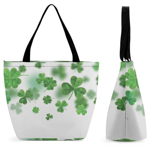 YBQLNP St. Patrick's Damen Handtasche Shopper Umhängetasche Schultertasche Tragetasche Mit Reißverschluss 28.5x18x32.5cm von YBQLNP