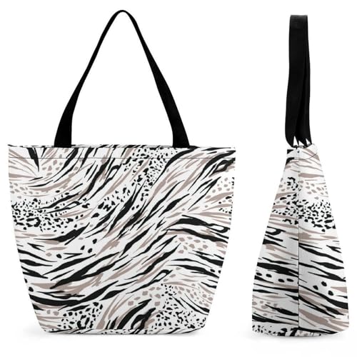 YBQLNP Streifen Damen Handtasche Shopper Umhängetasche Schultertasche Tragetasche Mit Reißverschluss 28.5x18x32.5cm von YBQLNP