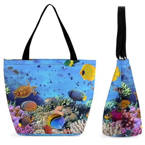 YBQLNP U-Boot Koralle Damen Handtasche Shopper Umhängetasche Schultertasche Tragetasche Mit Reißverschluss 28.5x18x32.5cm YBQLNP U-Boot Koralle Damen Handtasche Shopper Umhängetasche Schultertasche Tragetasche Mit Reißverschluss 28.5x18x32.5cm von YBQLNP