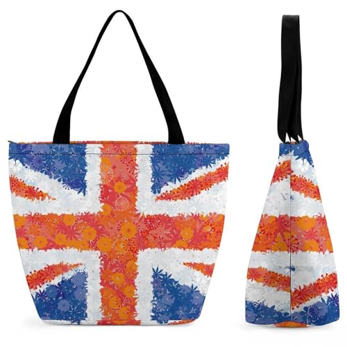 YBQLNP Union Jack Damen Handtasche Shopper Umhängetasche Schultertasche Tragetasche Mit Reißverschluss 28.5x18x32.5cm YBQLNP Union Jack Damen Handtasche Shopper Umhängetasche Schultertasche Tragetasche Mit Reißverschluss 28.5x18x32.5cm von YBQLNP