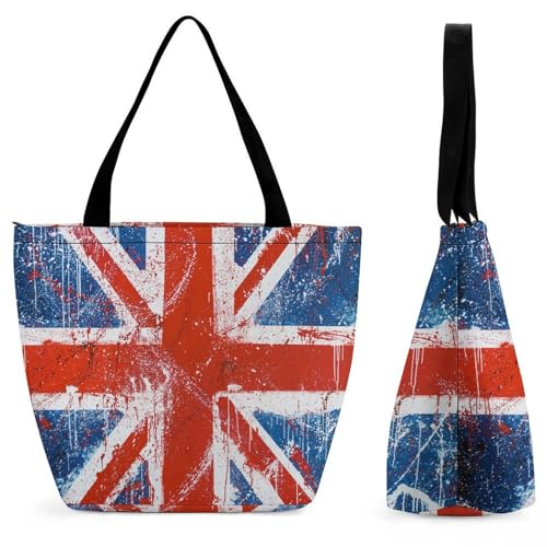YBQLNP Union Jack Damen Handtasche Shopper Umhängetasche Schultertasche Tragetasche Mit Reißverschluss 28.5x18x32.5cm YBQLNP Union Jack Damen Handtasche Shopper Umhängetasche Schultertasche Tragetasche Mit Reißverschluss 28.5x18x32.5cm von YBQLNP