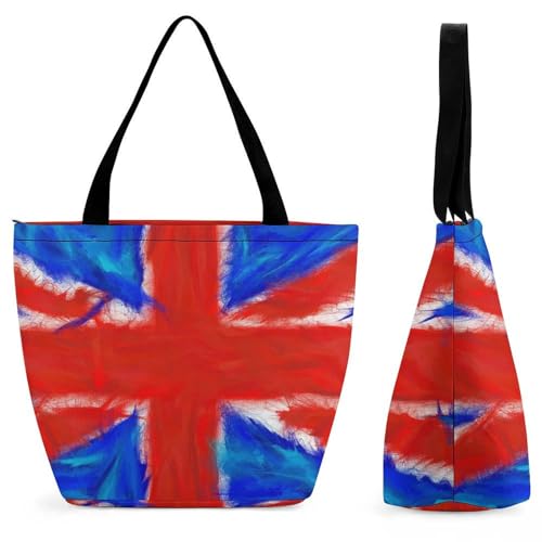YBQLNP Union Jack Damen Handtasche Shopper Umhängetasche Schultertasche Tragetasche Mit Reißverschluss 28.5x18x32.5cm YBQLNP Union Jack Damen Handtasche Shopper Umhängetasche Schultertasche Tragetasche Mit Reißverschluss 28.5x18x32.5cm von YBQLNP
