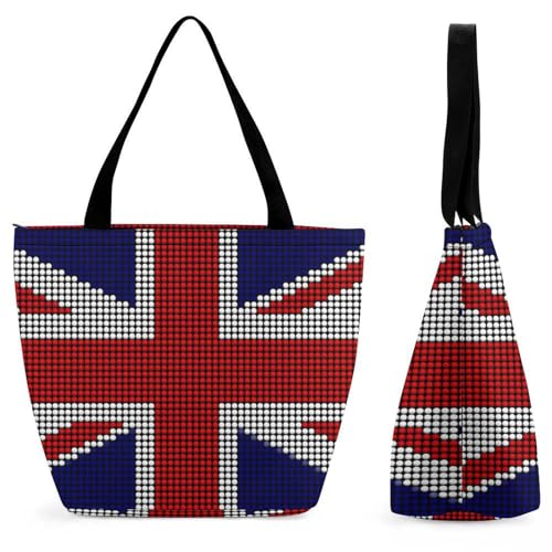 YBQLNP Union Jack Damen Handtasche Shopper Umhängetasche Schultertasche Tragetasche Mit Reißverschluss 28.5x18x32.5cm YBQLNP Union Jack Damen Handtasche Shopper Umhängetasche Schultertasche Tragetasche Mit Reißverschluss 28.5x18x32.5cm von YBQLNP