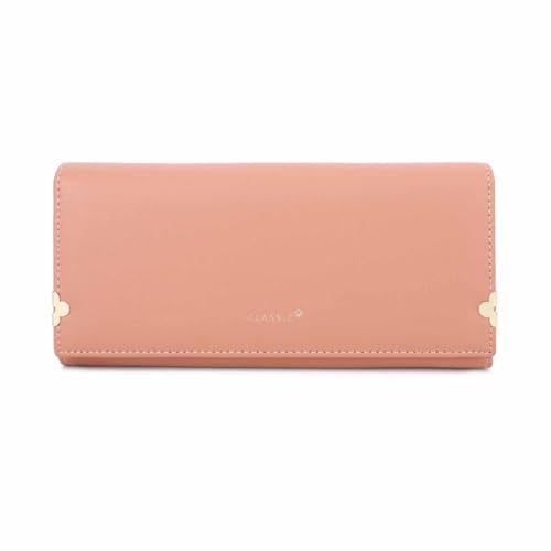 YBRAVO Frauen Geldbörse Weiches Leder Multi-Karten-Organizer Dame Clutch Luxus Frauen Viele Abteilungen Große Kapazität Geldbörsen Mode Weibliche Kartenhalter Billfold (Color : Pink) von YBRAVO