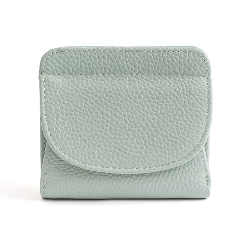 YBRAVO Kleine Leder-Geldbörse für Damen, Mini-Slim-Geldbörse, Leder-Kreditkartenetui, Organizer, Mini-Geldbörse (Color : Green) von YBRAVO