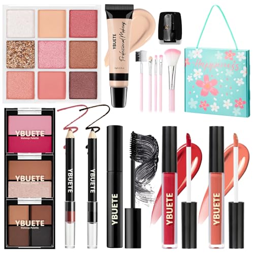 YBUETE Makeup Kit for Teens Girls Women, Travel Portable Makeup Present Set for Beginners & Professionals, Cosmetic Bundle Include Foundation Eyeshadow Palette Lipstick Eyeliner Mascara YBUETE Makeup Kit for Teens Girls Women, Travel Portable Makeup Present Set for Beginners & Professionals, Cosmetic Bundle Include Foundation Eyeshadow Palette Lipstick Eyeliner Mascara von YBUETE