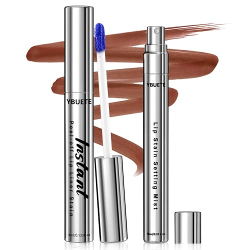 YBUETE Peel Off Lip Liner Stain, Quick Wipe Off Lip Liner Tint Tattoo, Highly Pigmented, Waterproof &Transfer-Proof Lip Tint, Stay On All Day Non-Stick Cup Lip Stain, Instant & Unique Wipe Off Way von YBUETE