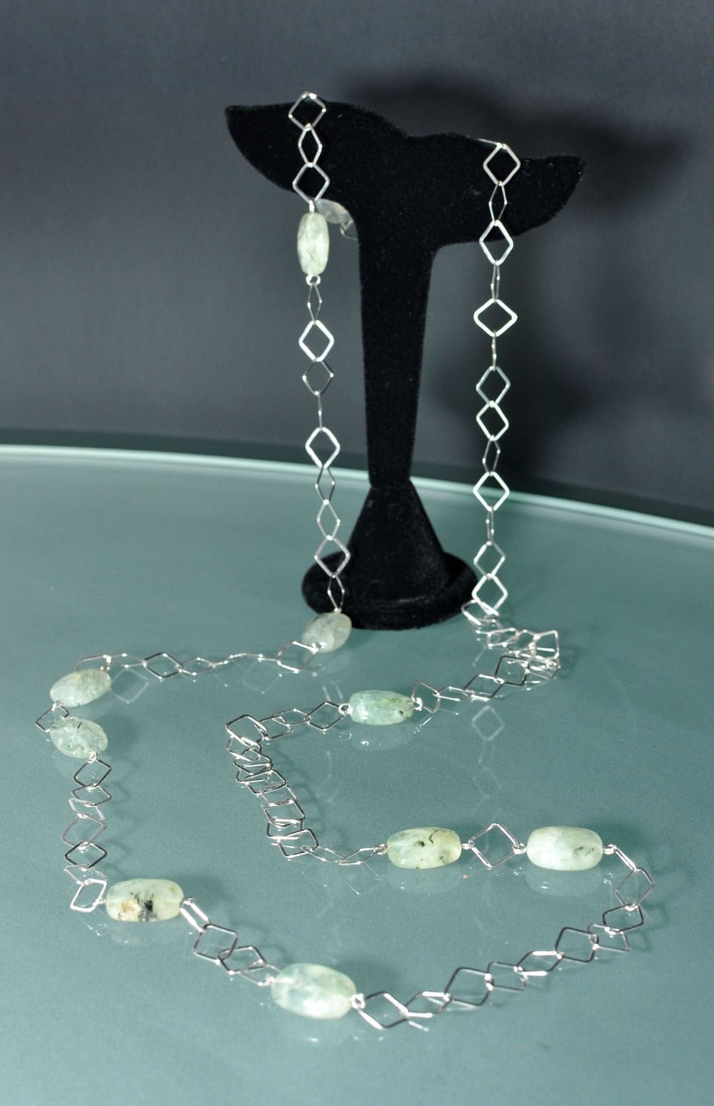 Grün Ist in Halskette | Nature Rocks Kollektion Turmalinquarz Sterlingsilber von YBrandCreations