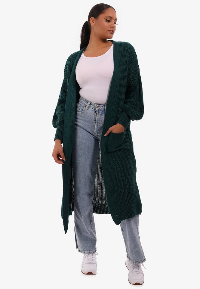 YC Fashion & Style Cardigan One Size (34–44), offener Schnitt, Strick, mit Taschen in Unifarbe von YC Fashion & Style