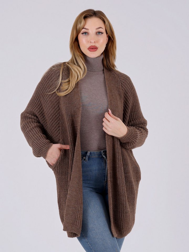 YC Fashion & Style Cardigan Grobstrick-Cardigan im Oversize-Look – One Size (36–52) (1-tlg) in Unifarbe von YC Fashion & Style