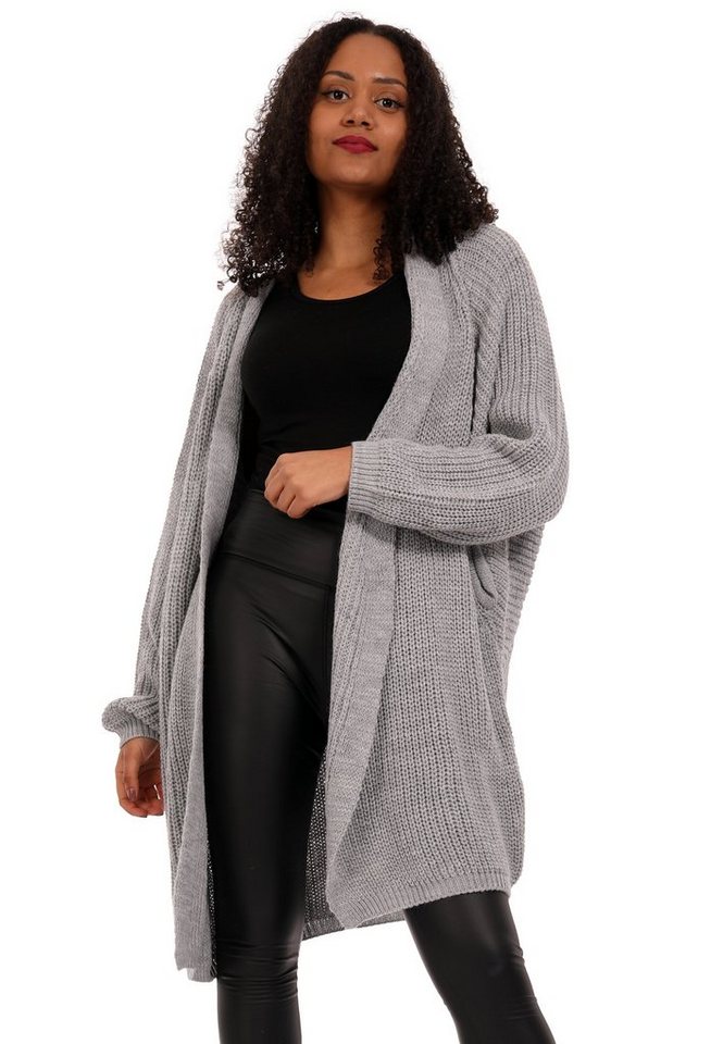 YC Fashion & Style Cardigan Grobstrick-Cardigan im Oversize-Look – One Size (36–52) (1-tlg) in Unifarbe von YC Fashion & Style