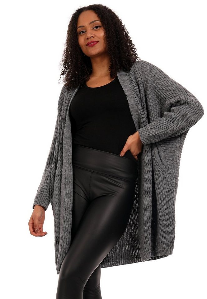 YC Fashion & Style Cardigan Grobstrick-Cardigan im Oversize-Look – One Size (36–52) (1-tlg) in Unifarbe von YC Fashion & Style