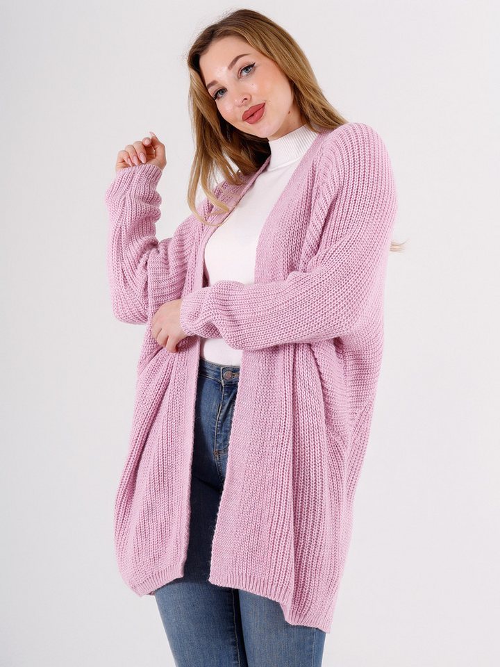 YC Fashion & Style Cardigan Grobstrick-Cardigan im Oversize-Look – One Size (36–52) (1-tlg) in Unifarbe von YC Fashion & Style