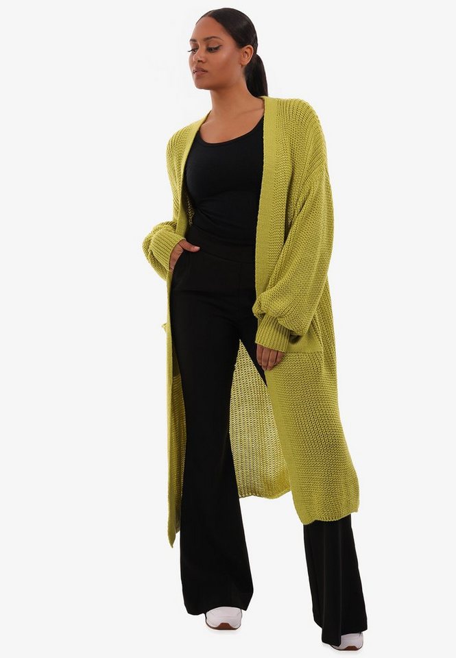 YC Fashion & Style Cardigan One Size (34–44), offener Schnitt, Strick, mit Taschen in Unifarbe von YC Fashion & Style