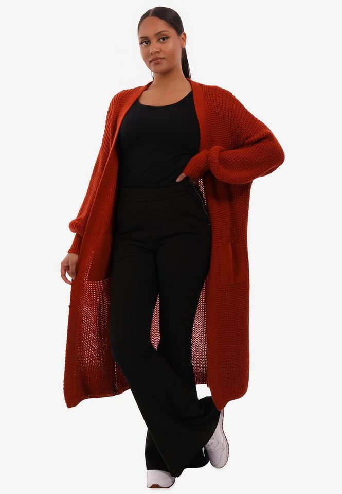 YC Fashion & Style Cardigan One Size (34–44), offener Schnitt, Strick, mit Taschen in Unifarbe von YC Fashion & Style