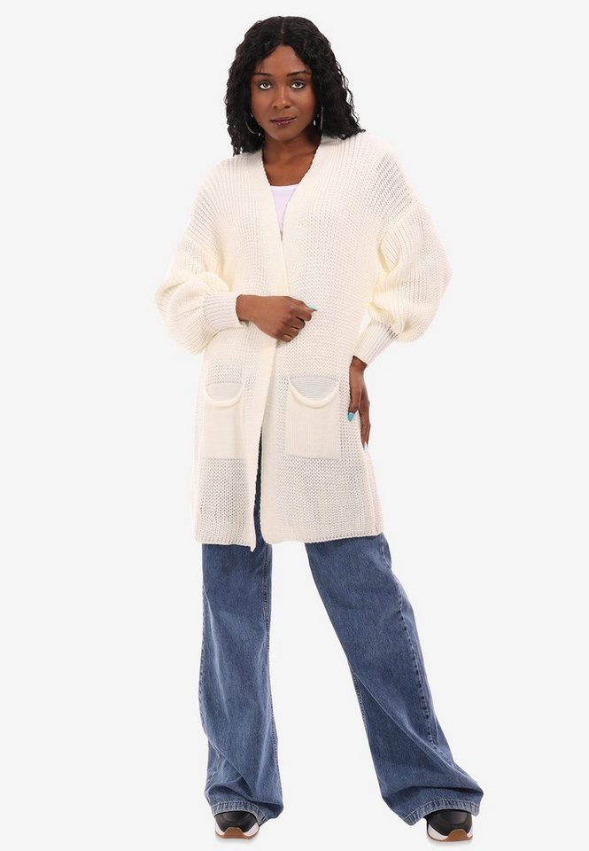 YC Fashion & Style Cardigan One Size Strick-Cardigan mit Taschen in Unifarbe, mit aufgesetzten Taschen von YC Fashion & Style