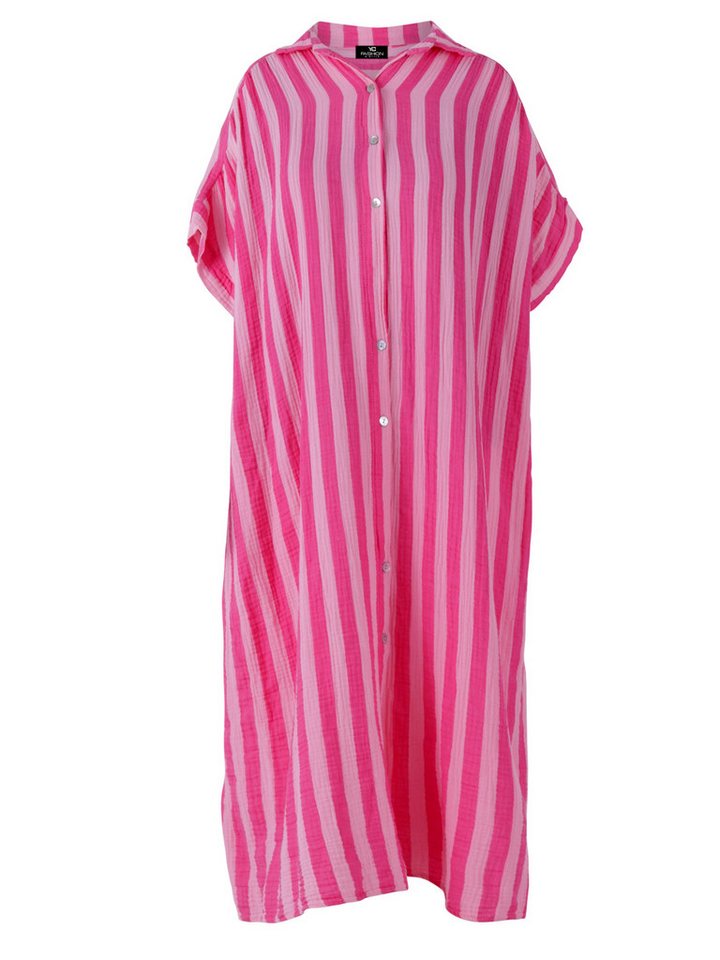 YC Fashion & Style Longbluse Hemdblusenkleid in Oversized-Passform aus reiner Baumwolle mit allover Print von YC Fashion & Style