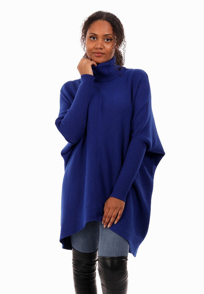 YC Fashion & Style Longpullover „Made in Italy – Oversize-Strickpullover mit Rollkragen“ (1-tlg) in Unifarbe, mit überschnittenen Schultern von YC Fashion & Style