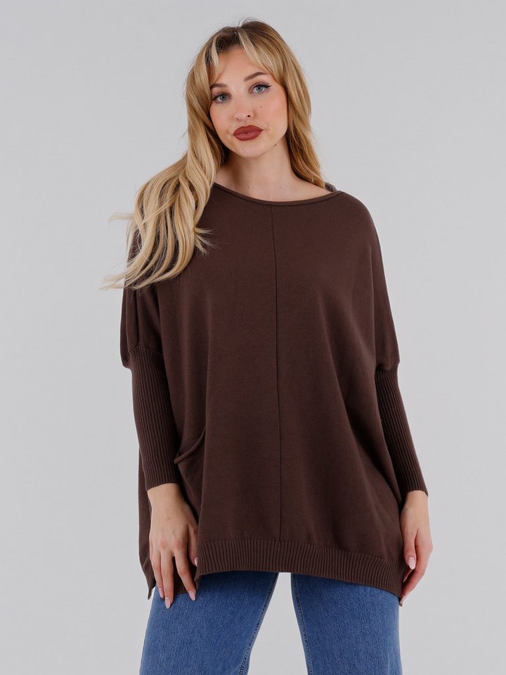 YC Fashion & Style Longpullover Oversized Strickpullover mit Taschen – One Size (34-42) (1-tlg) in Unifarbe von YC Fashion & Style