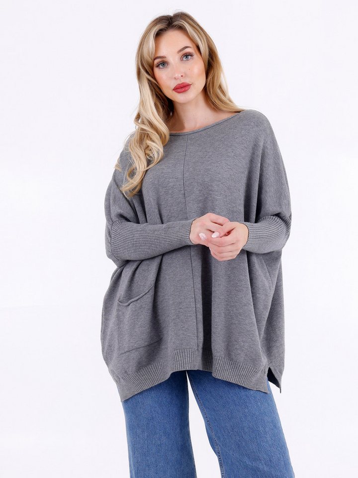 YC Fashion & Style Longpullover Oversized Strickpullover mit Taschen – One Size (34-42) (1-tlg) in Unifarbe von YC Fashion & Style