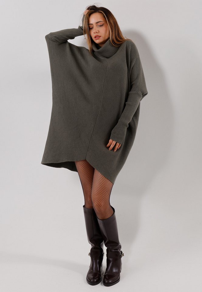 YC Fashion & Style Longpullover „Made in Italy – Oversize-Strickpullover mit Rollkragen“ (1-tlg) in Unifarbe, mit überschnittenen Schultern von YC Fashion & Style