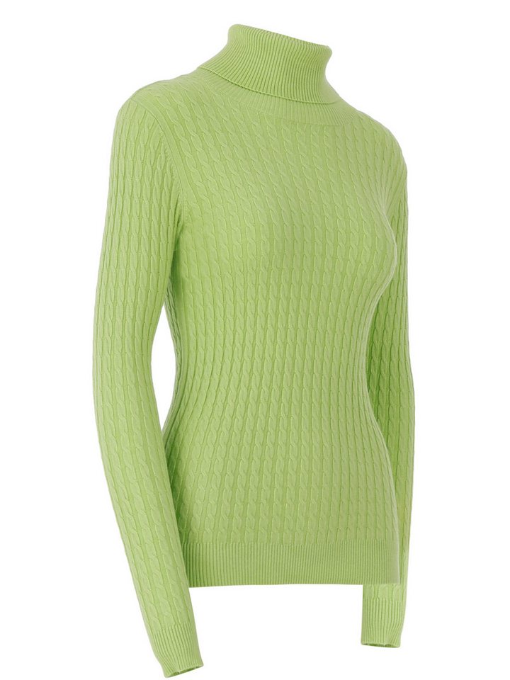 YC Fashion & Style Rollkragenpullover One Size, Zopfmuster, verschiedene Farben in Unifarbe von YC Fashion & Style