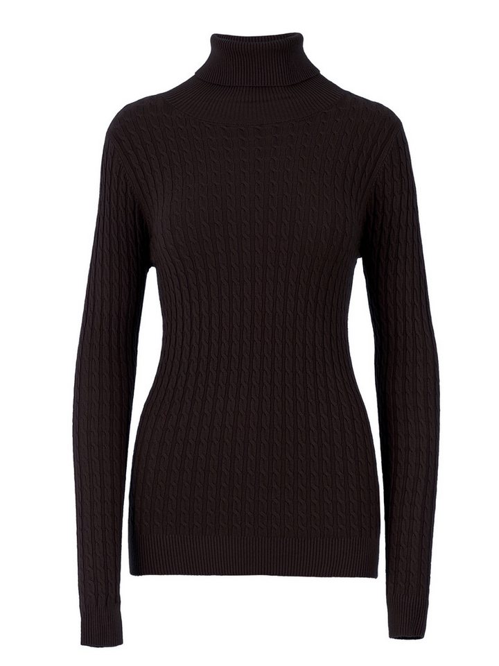 YC Fashion & Style Rollkragenpullover Rollkragenpullover One Size, Zopfmuster, verschiedene Farben in Unifarbe von YC Fashion & Style