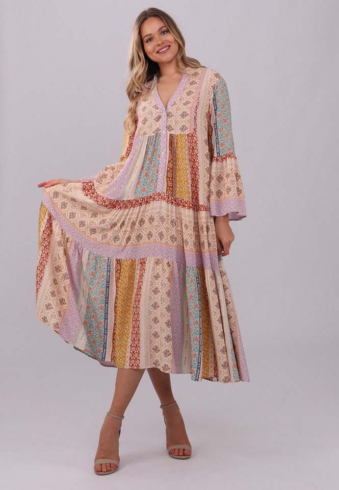 YC Fashion & Style Sommerkleid Bohème Patchwork-Maxikleid" Alloverdruck, Boho, gemustert" von YC Fashion & Style