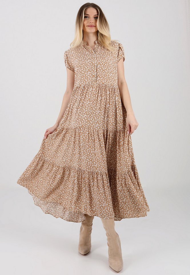 YC Fashion & Style Sommerkleid Boho-Maxikleid aus Reiner Viskose – Sommerliche Eleganz Alloverdruck von YC Fashion & Style